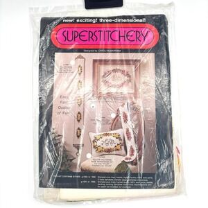 SEALED Superstitchery Carolyn Barrani Tapis-Tree Embroidery Kit Victorian Rose
